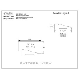 M2 corrugated back knives WM 442 Casing for shaper or Molder